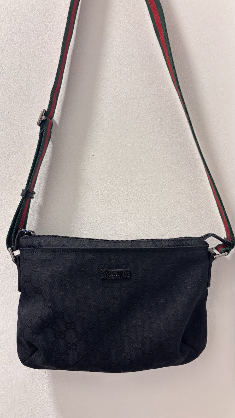 Gucci GG Canvas Monogram Web Strap Crossbody Bag