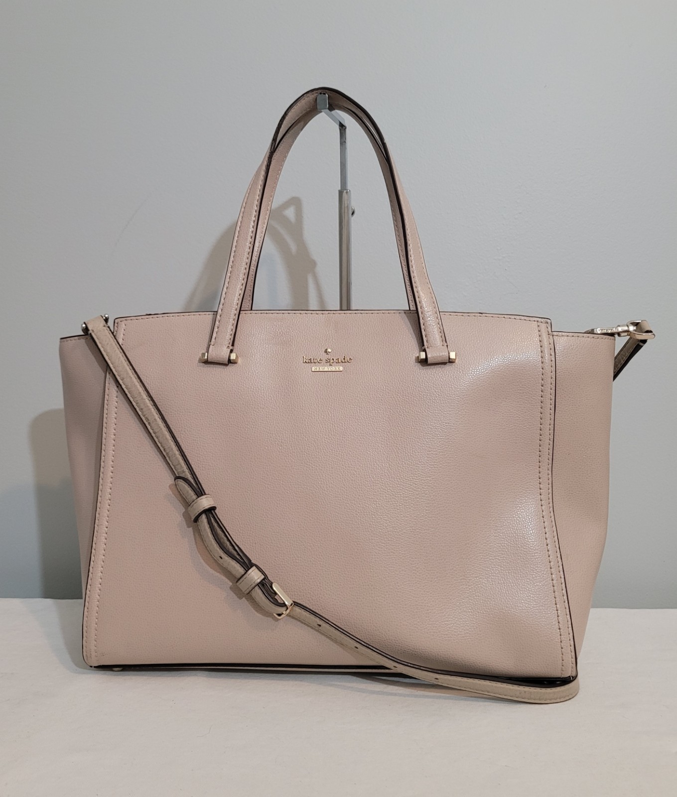 Kate Spade Patterson Drive Blush Pink Leather Satchel Tote Crossbody Bag