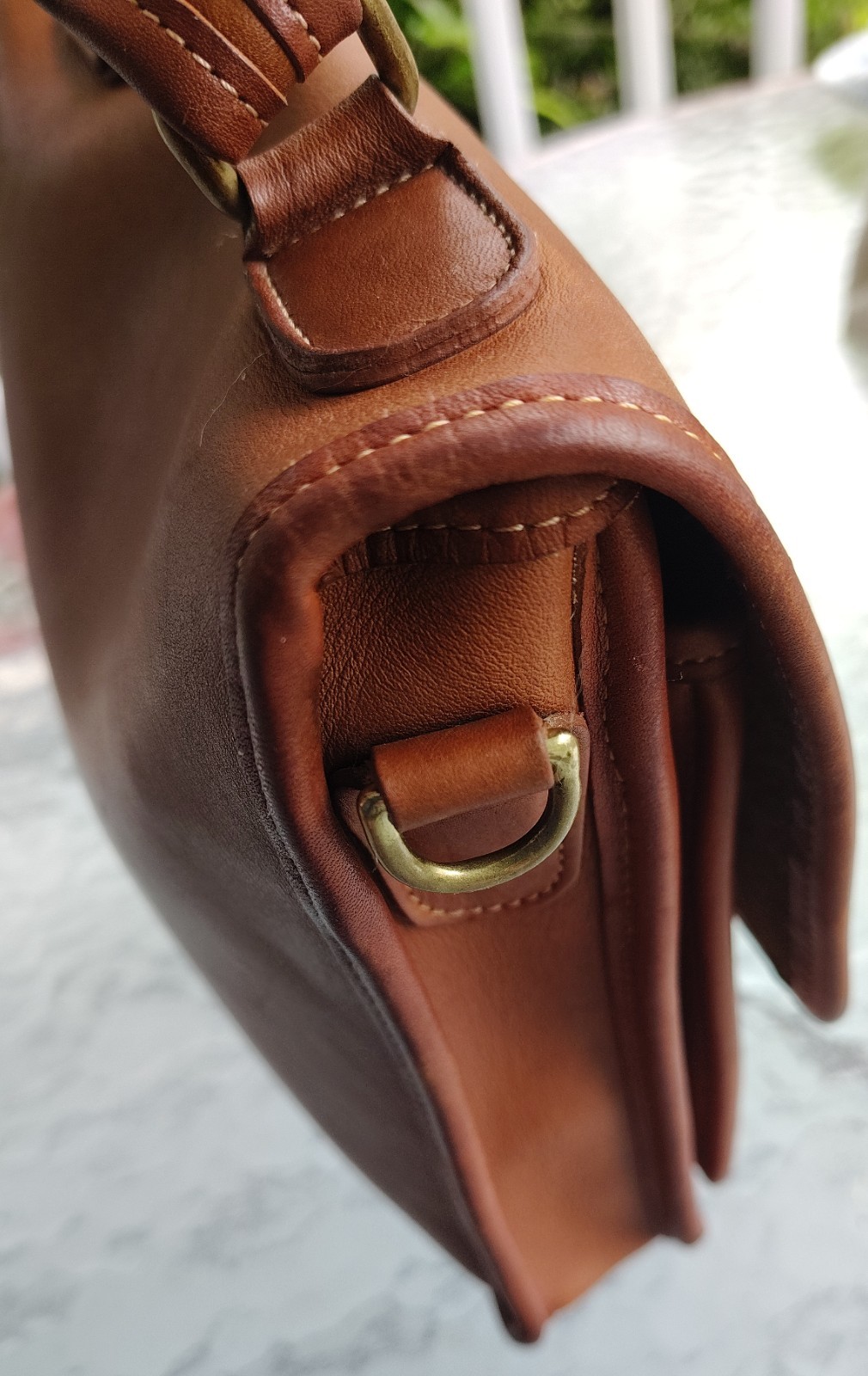 Coach SMALL Vintage 5130 Station British Tan Leather Made in The United States