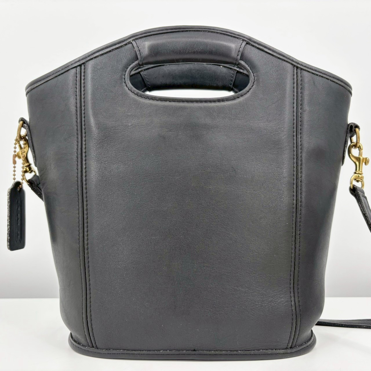 Vintage Coach Mini Shopper Bucket Tote Bag 9993 Black Authentic From Japan