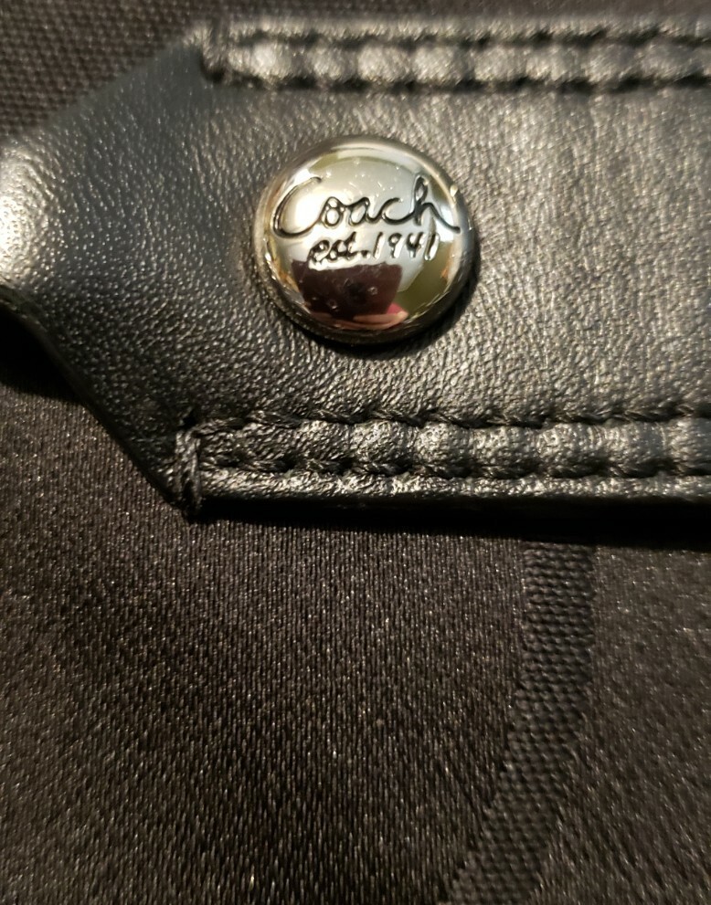 Coach No. K1173-F18862 Signature Black Canvas/Leather