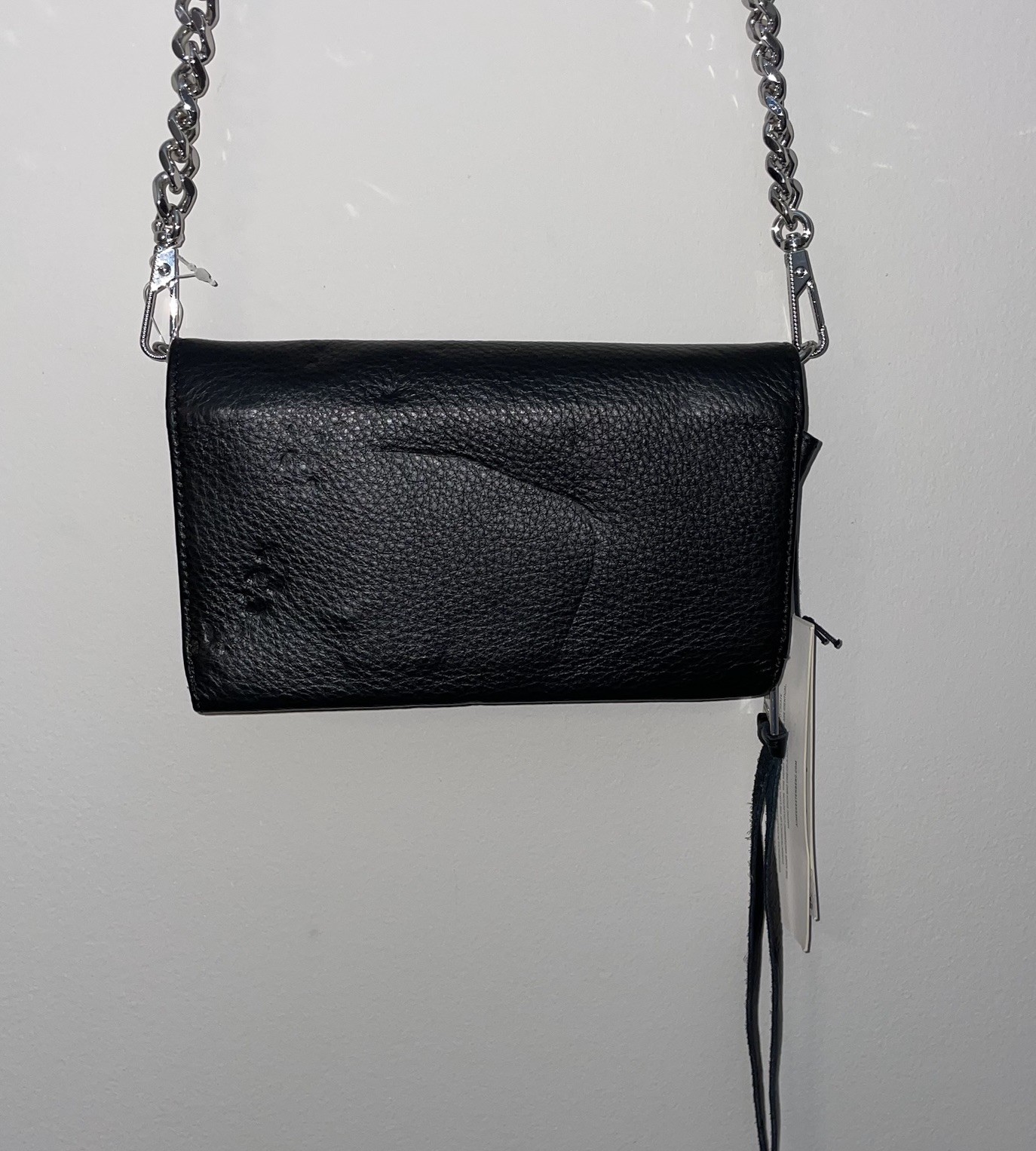 AIMEE KESTENBERG Delancey Black Leather Cross Body Wallet Wristlet NWT