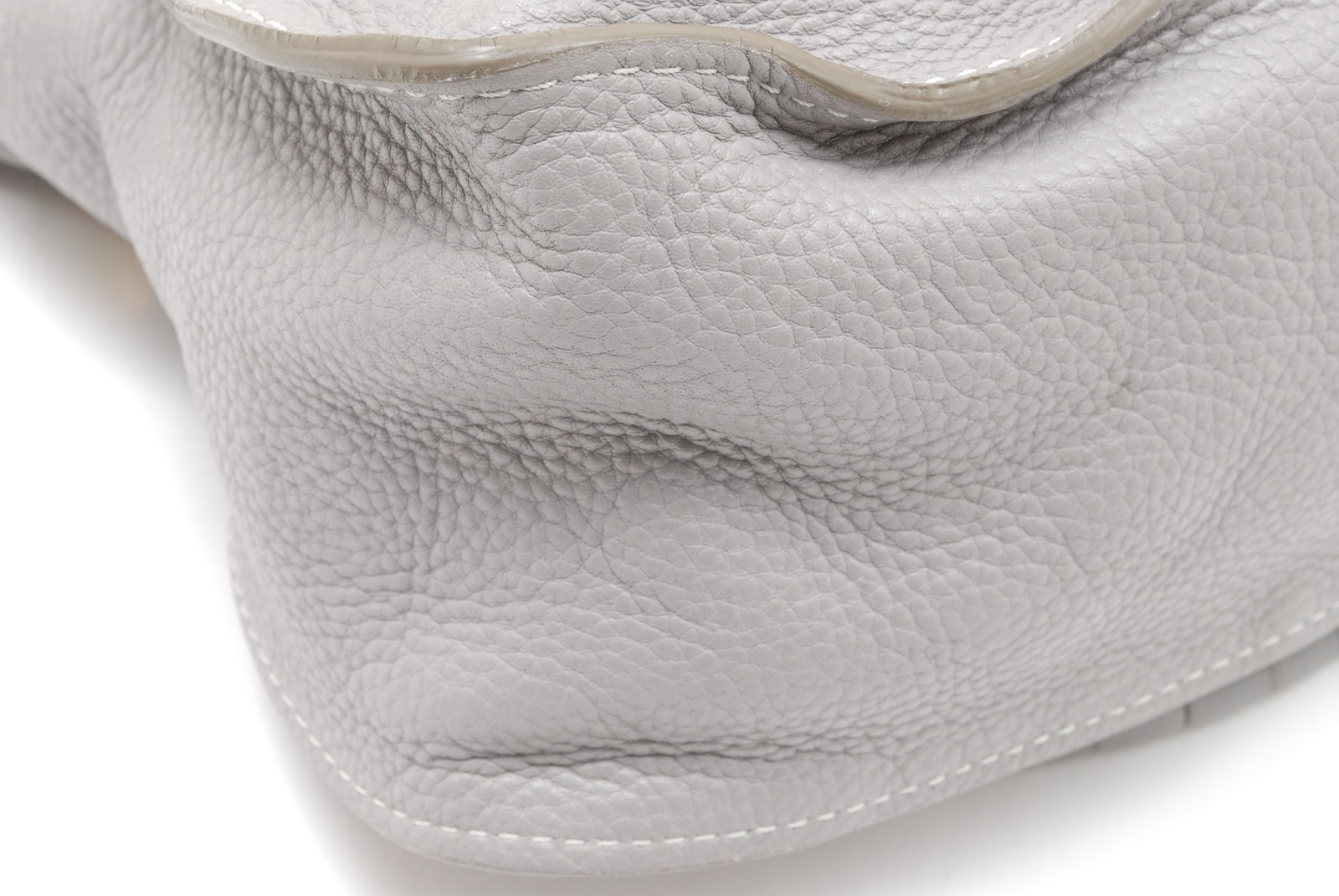 Chloe Marcie Shoulder Hand Bag Leather Gray