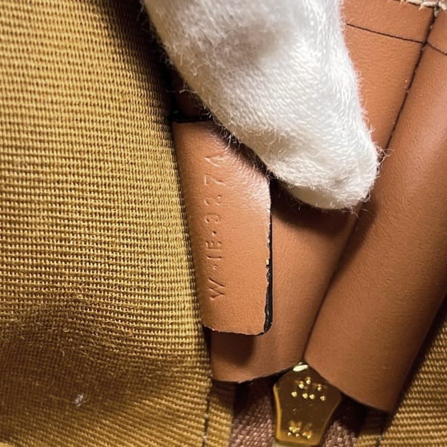 Pre-owned Celine Triomphe pouch in white and brown, PVC and leather, model