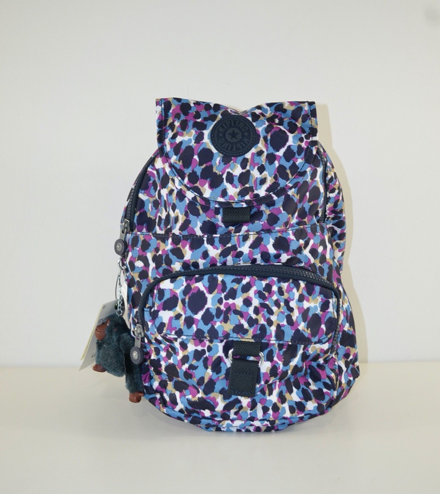 New Kiplings Queenie Blended Geos Nylon Backpack MSRP $104