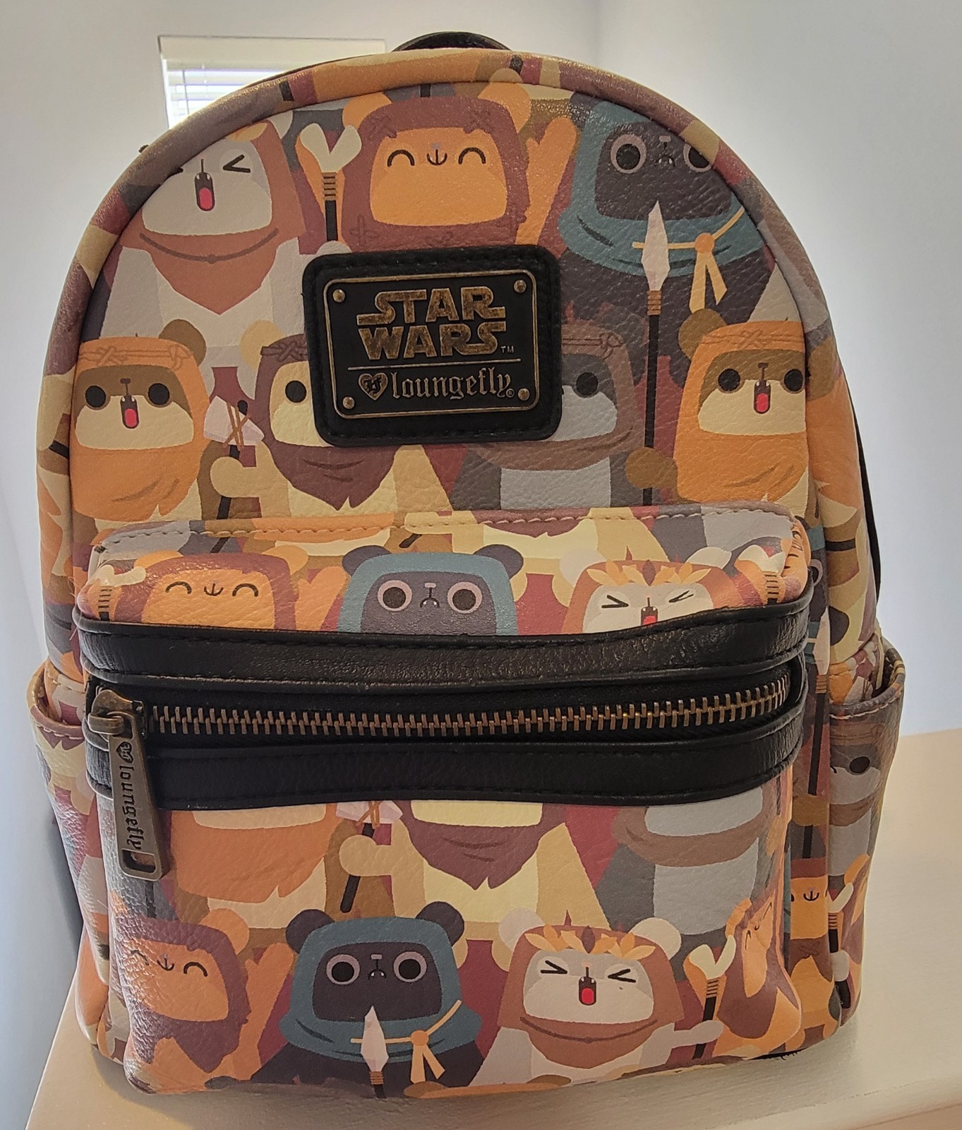 Rare Loungefly Star Wars Ewok Faux Leather Mini Backpack