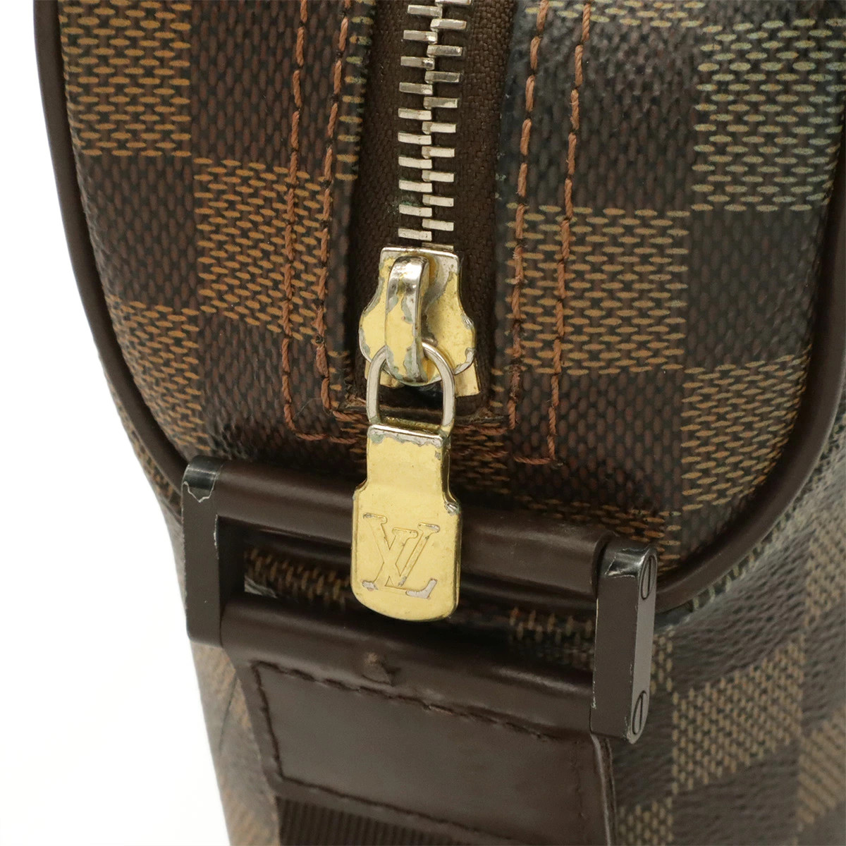 Louis Vuitton Damier N41442 Shoulder Bag Check Canvas Brown Unisex #BLB3396