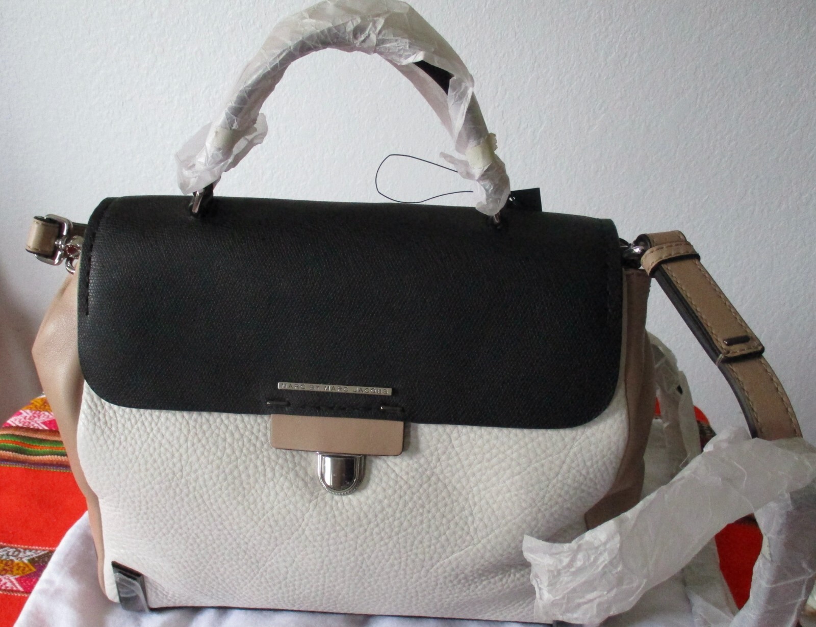 NWT MARC JACOBS SHELTERED ISLAND TOP HANDLE SHOULDER BAG $528 MULTI SATCHEL