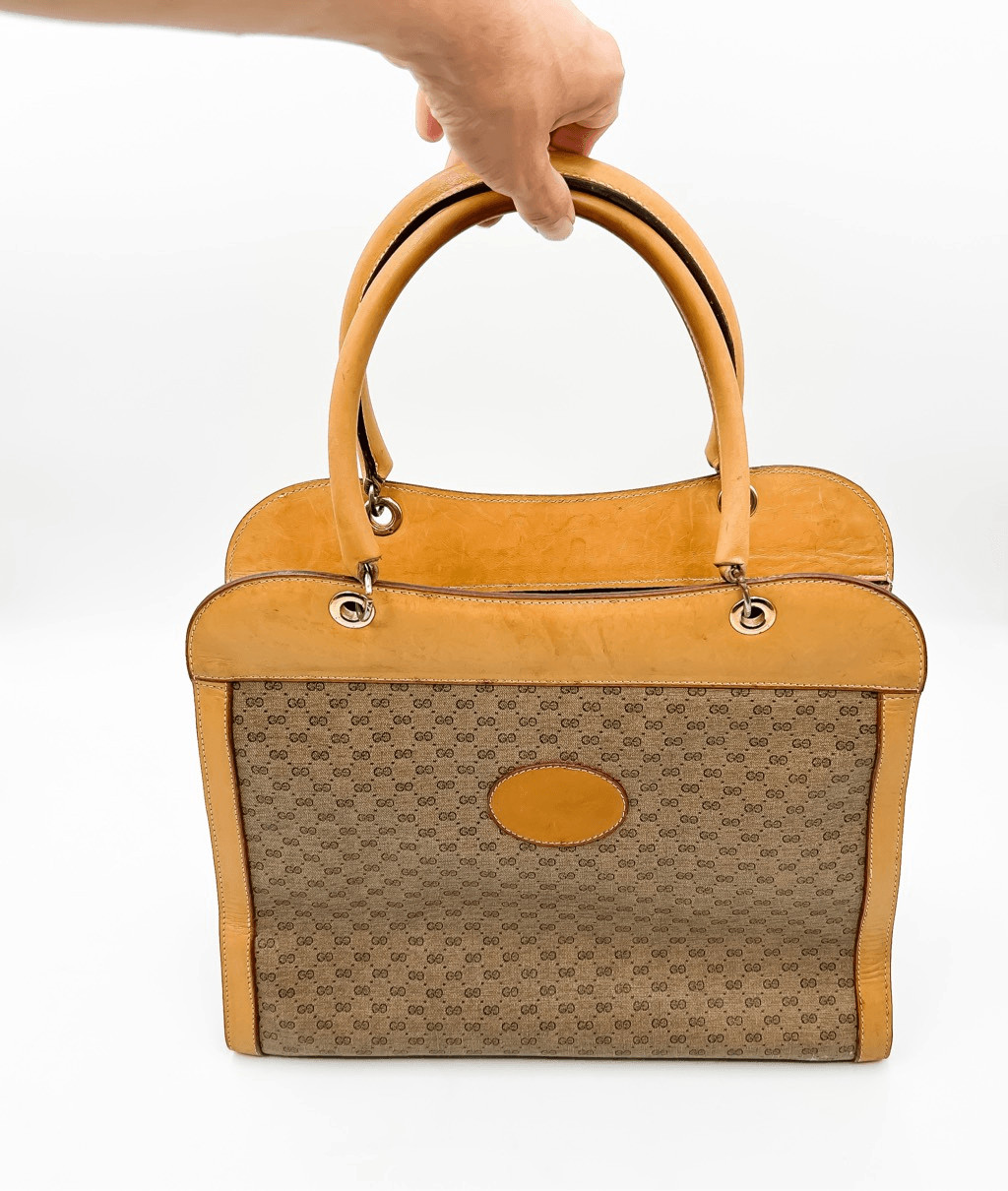 Gucci GG Micro Supreme Monogram Logo Handbag Shoulderbag Canvas Purse