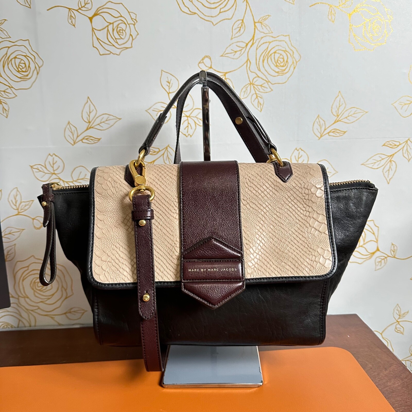 Marc by Marc Jacobs Flipping Out Color-Block Designer Handbag