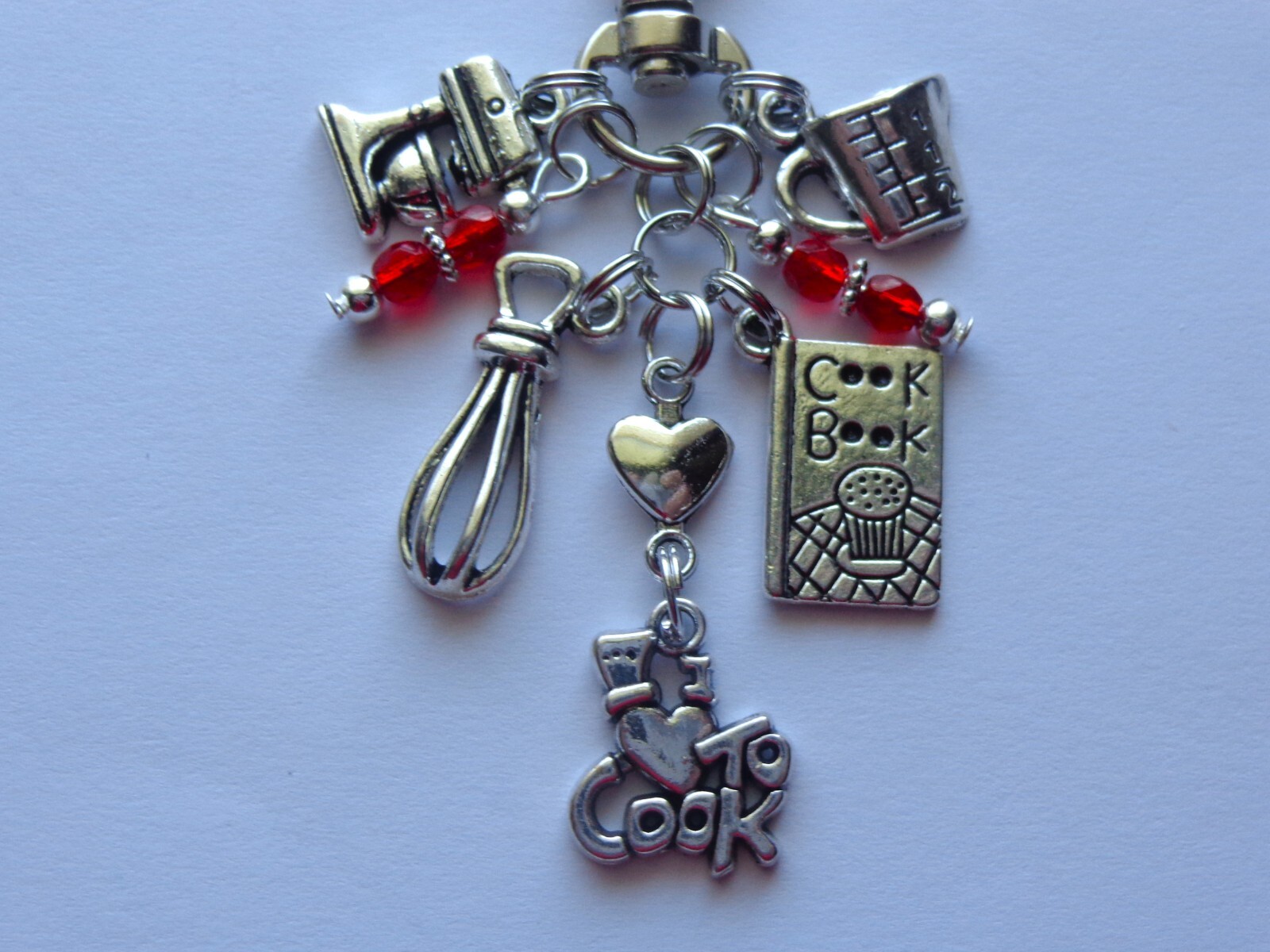 CULLINARY LOVE TO COOK CHEF WHISK KEY CHAIN CLIP FOR PURSE BACKPACK FOB