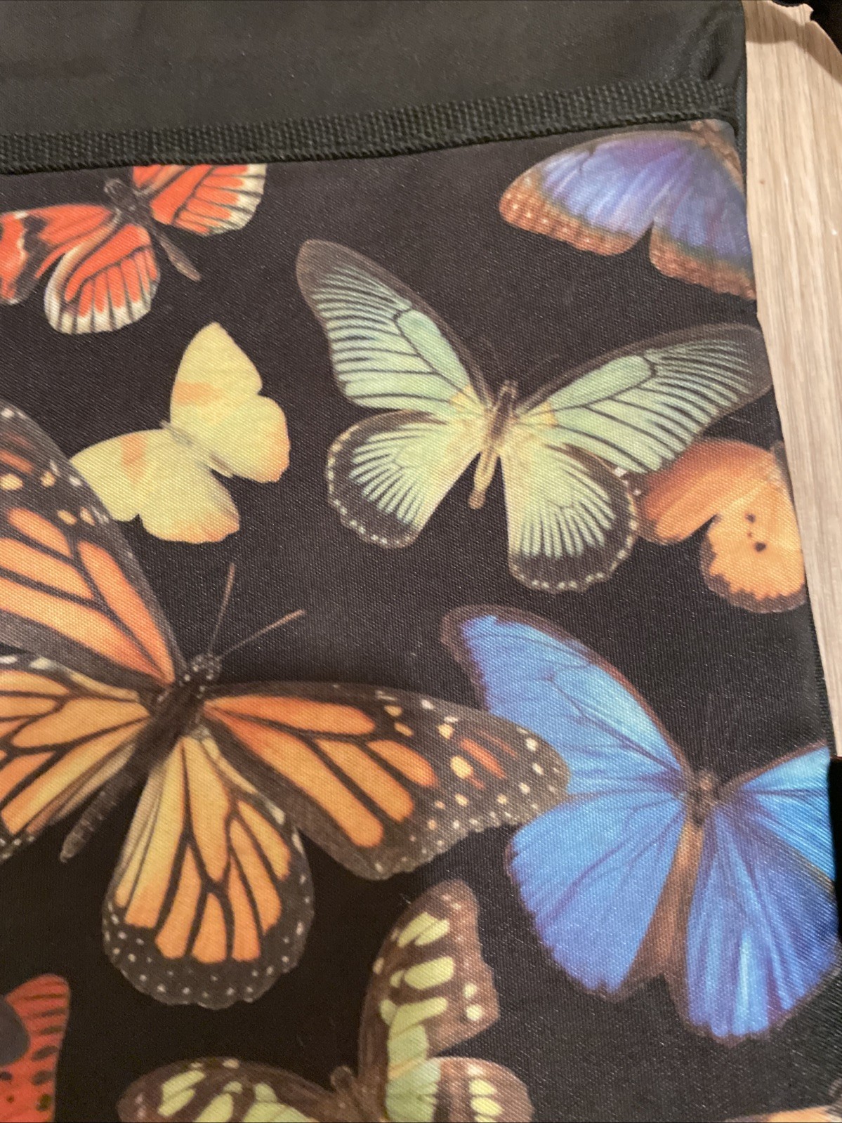 Harold Feinstein Collection Butterflies Crossbody Bag – 8.75×9.75 Inches