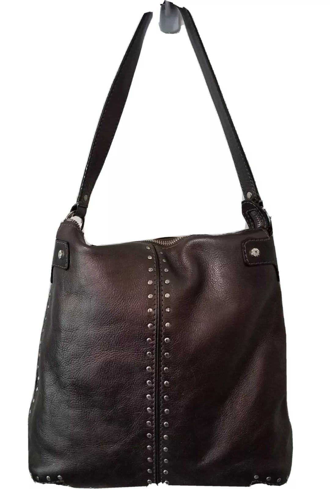 Michael Michael Kors Bronze Studded Genuine Leather Shoulder Bag Tote VTG