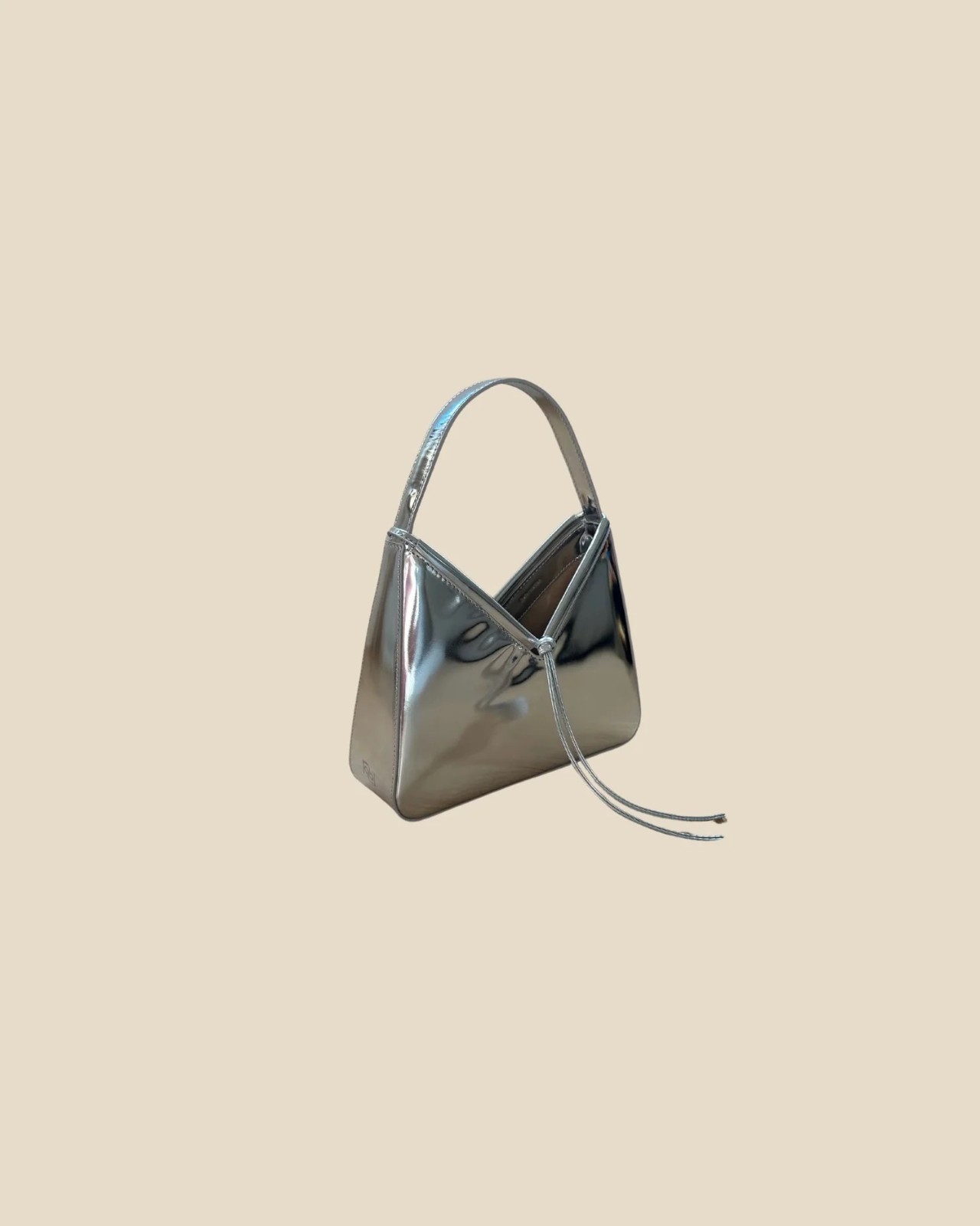 REFORMATION Mirror Metallic Chiara Convertible Leather Shoulder Bag or Wristlet