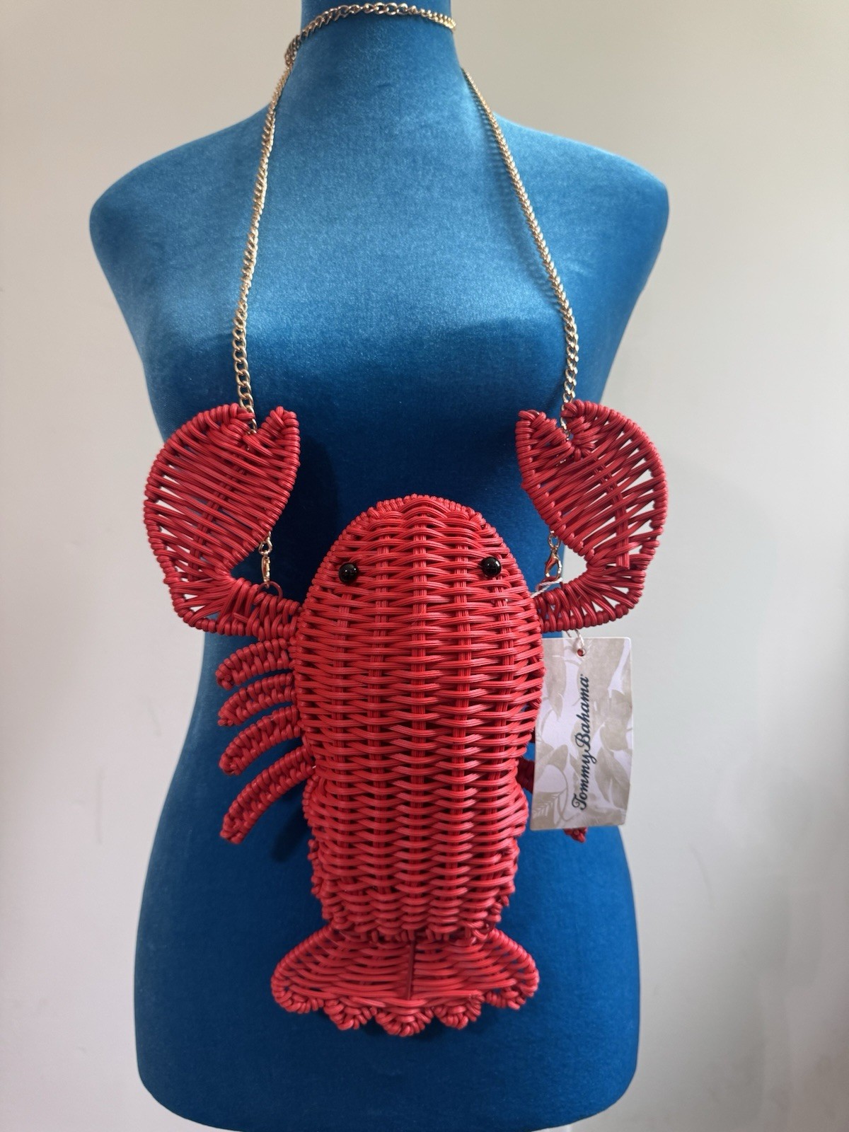 NWT Tommy Bahama | Wicker Woven Red Lobster Shoulder Bag Purse clutch