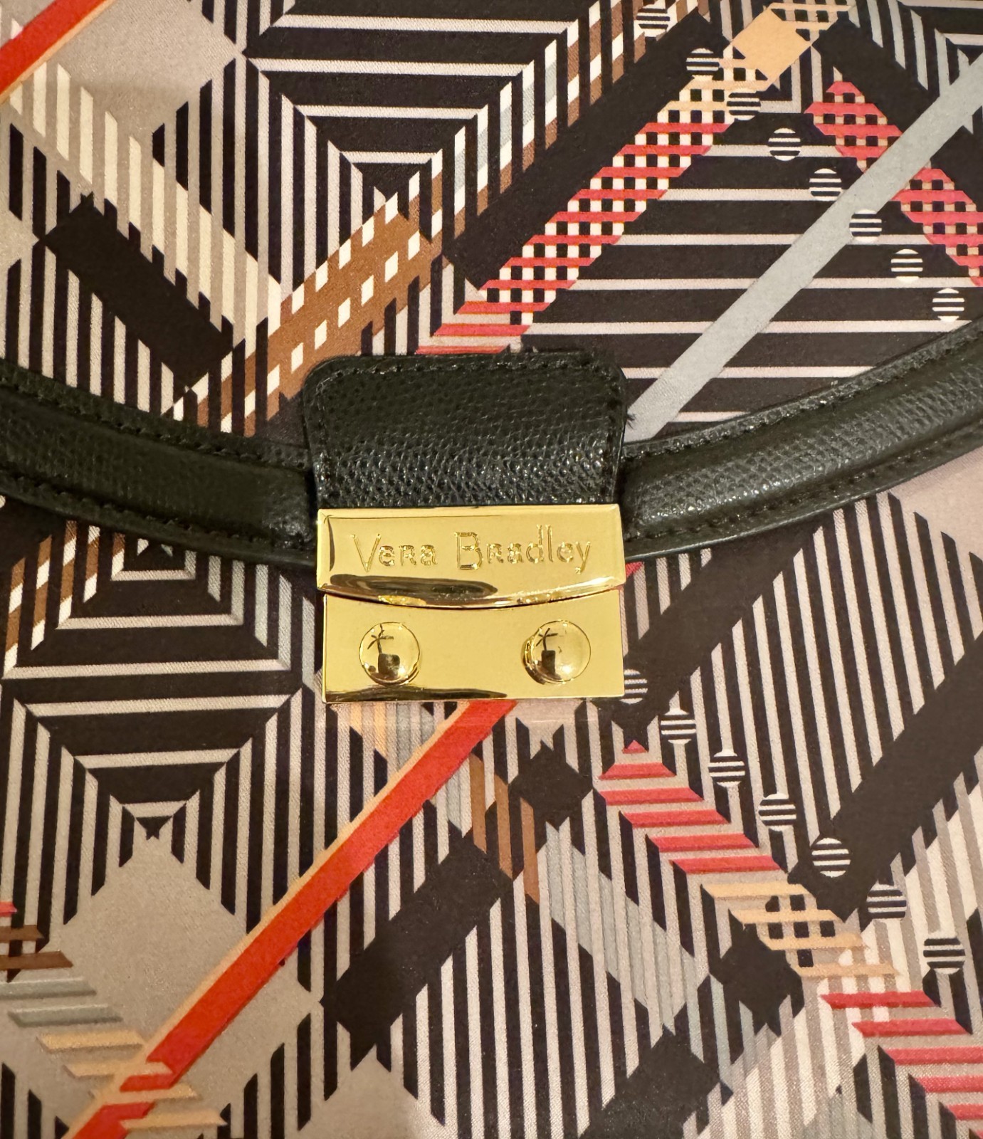 Vera Bradley Lydia Satchel *Sofia Plaid* — leather trim, NWOT