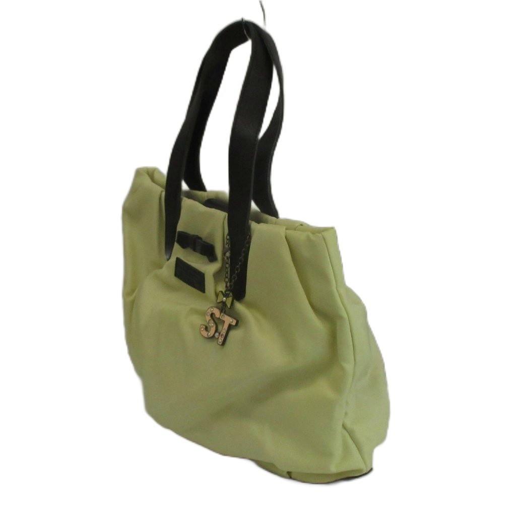 Samantha Thavasa Samantha Thavasa Handbag Gathered Nylon Ivory Black AQ ECB005