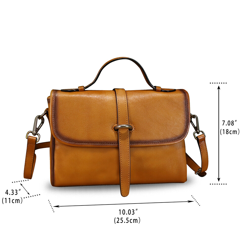 Genuine Leather Shoulder Bag Handbags Women Vintage Leather Crossbody Bag Purses