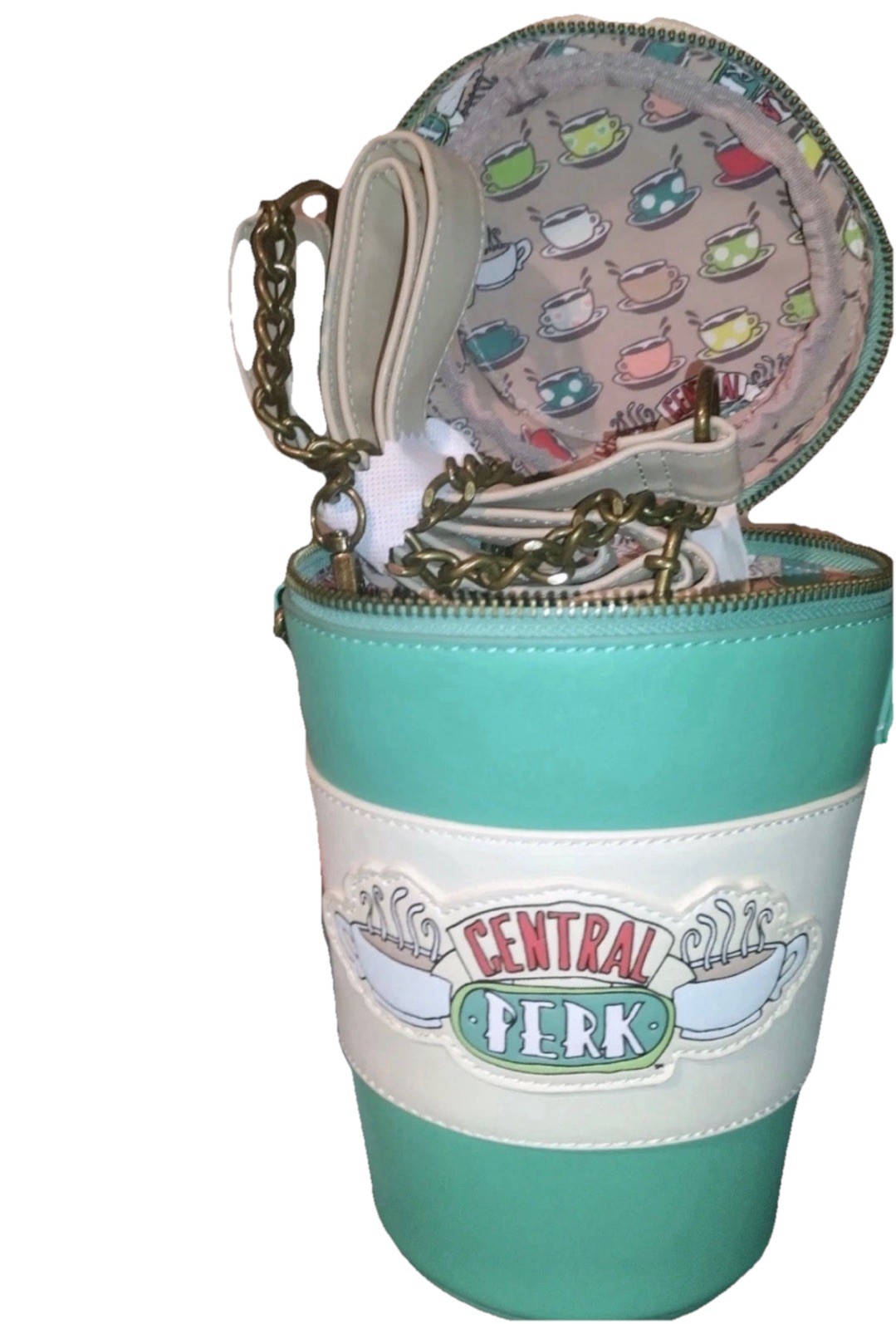 Loungefly Friends Central Perk To-Go Coffee Cup Figural Scented Crossbody Bag