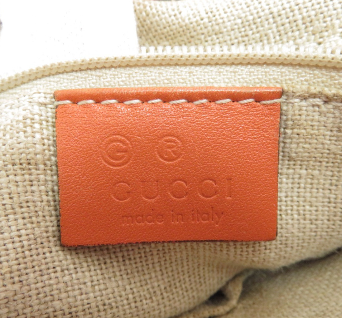 Authentic Gucci Micro GG Leather 2Way Hand Bag Shoulder Bag I#46381