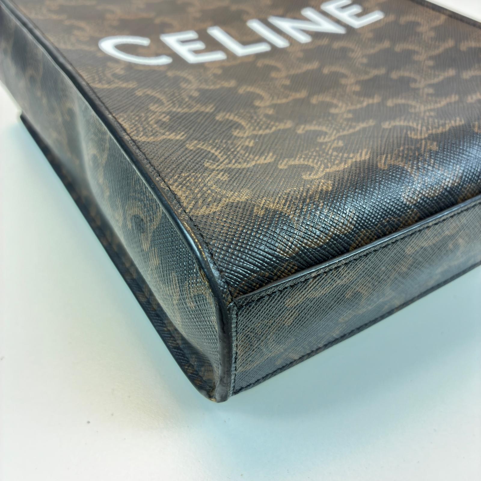 CELINE Vertical Cabas Mini 2-Way Bag Shoulder Bag 194372BZK.04LU PVC Brown