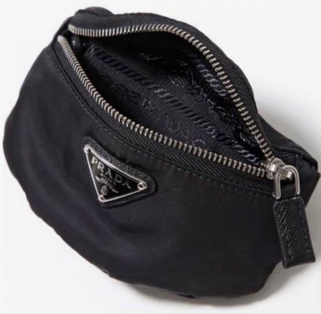 Prada Logo Plate Mini Pouch Arm Pouch From Japan