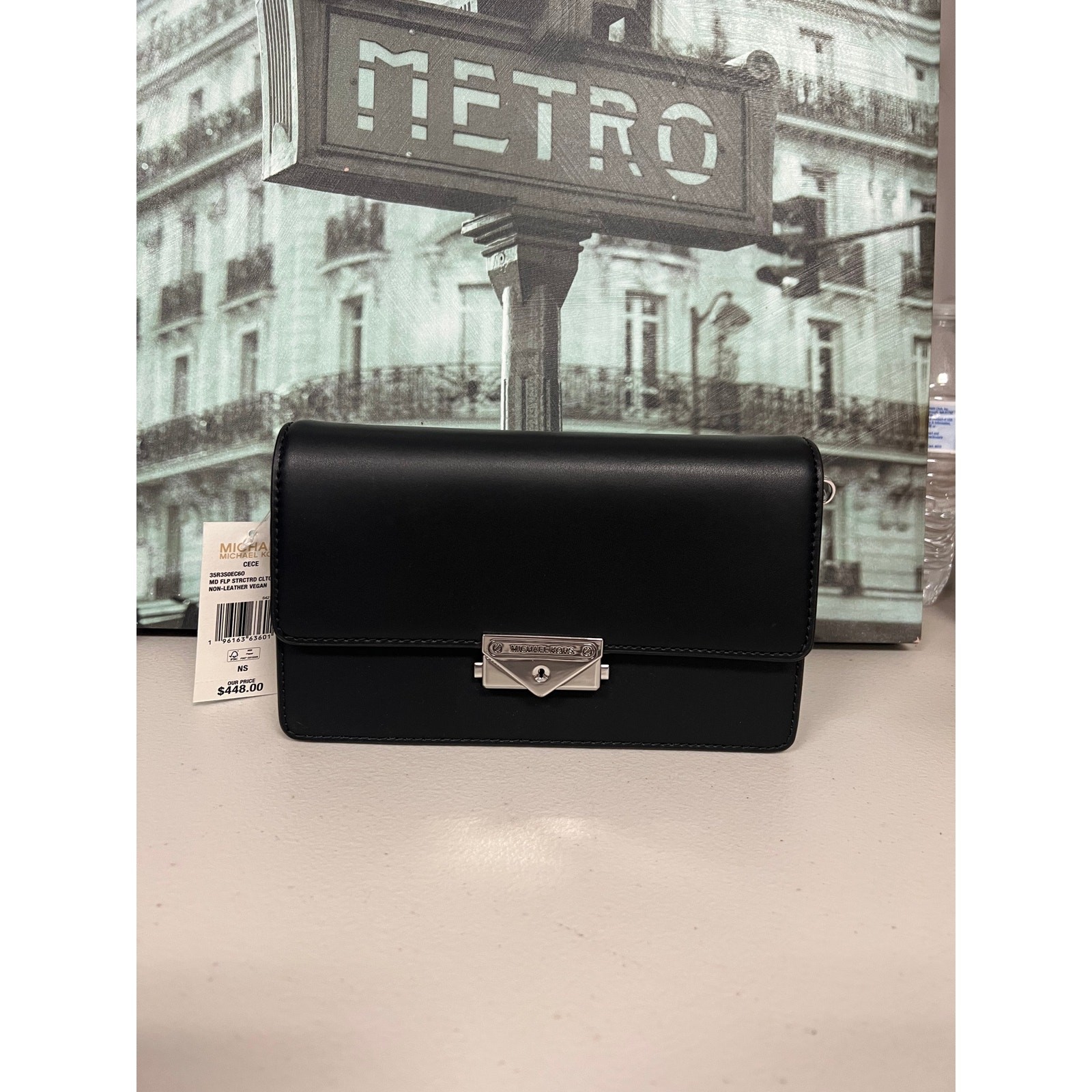 Michael Kors 35R3S0EC60 Cece Medium Clutch IN BLACK