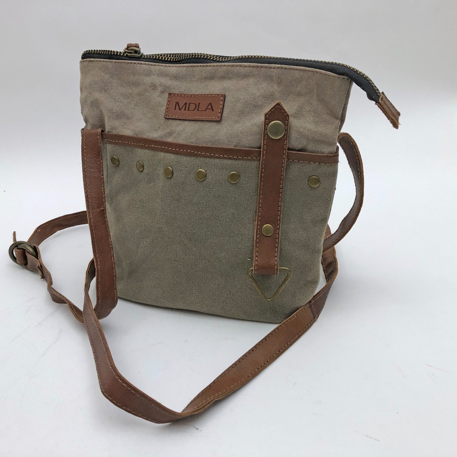 MDLA Brown Purse Shoulder Cross Body Bag 9x7x2 inches