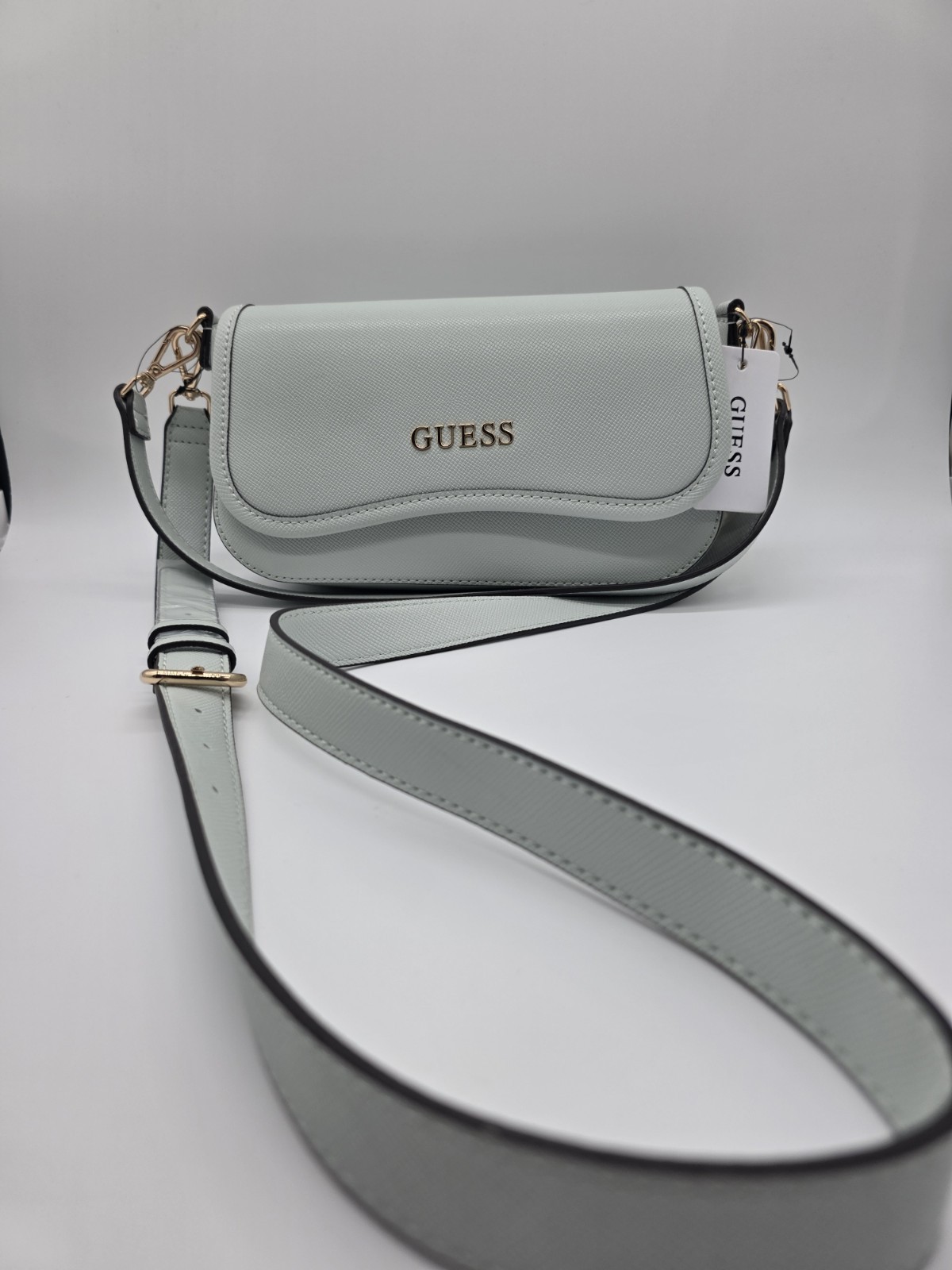 Guess Crossbody Shoulder Bag Mint Blue Anessa NWT
