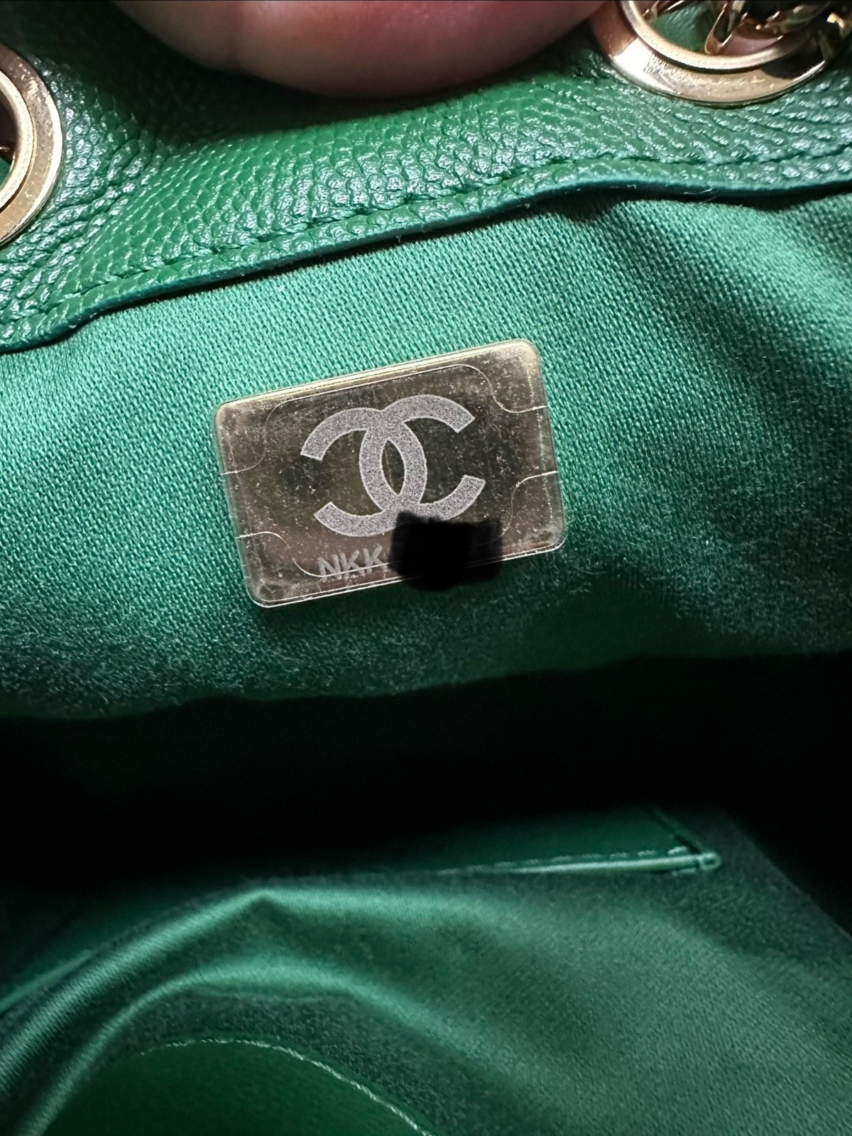 NIB Auth CHANEL 25 Small Hobo Bag Green Caviar Leather GHW 26A