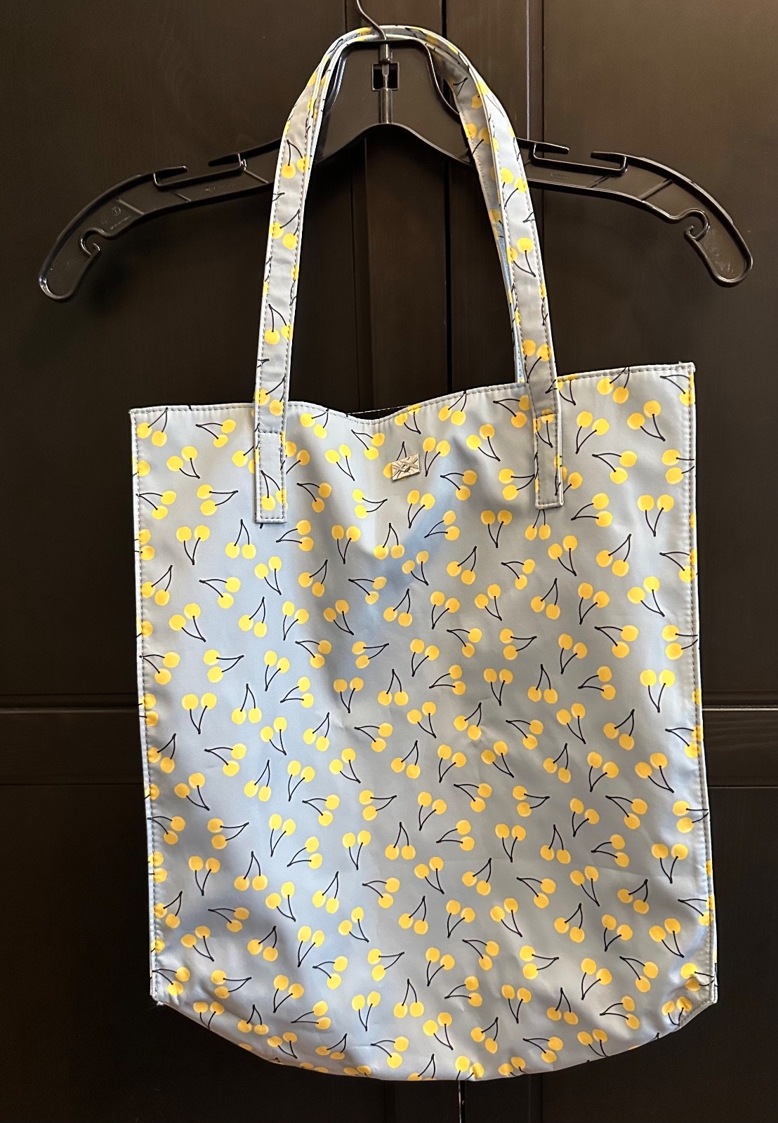 United Colors of Benetton Yellow Cherry Print Tote Bag