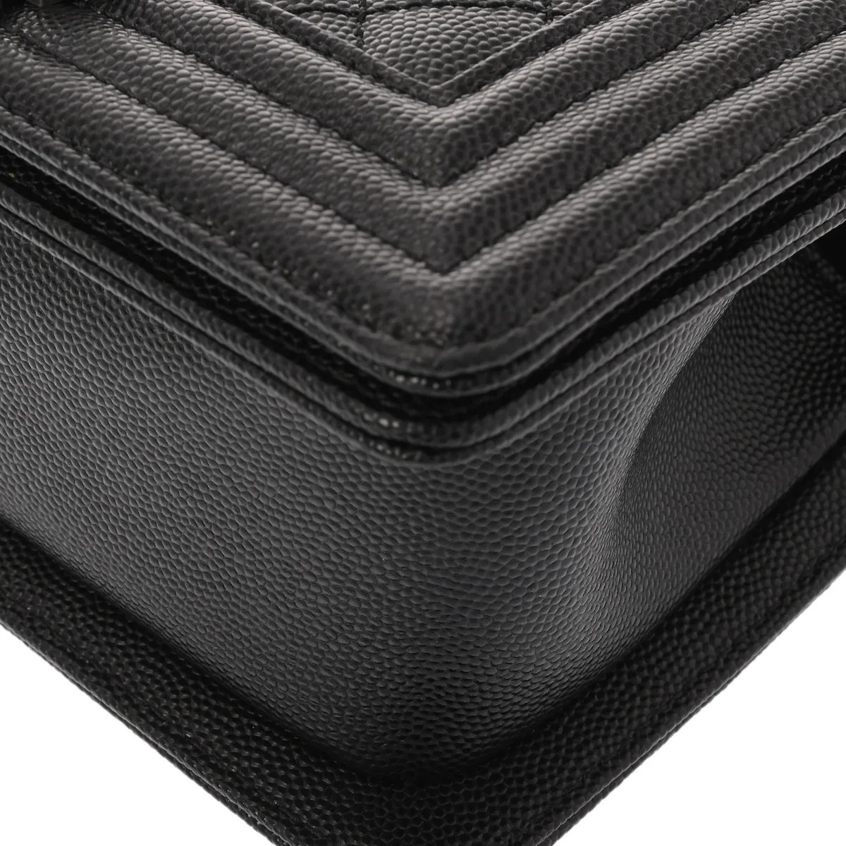 Chanel cm A67085 Shoulder Bag Grained Calfskin Black #WB6038
