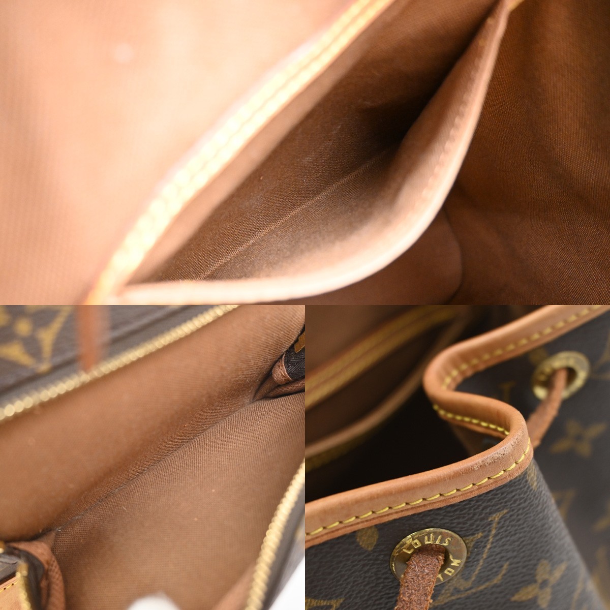 LOUIS VUITTON Montsouris MM Backpack Bag Monogram M51136 France 77KD224