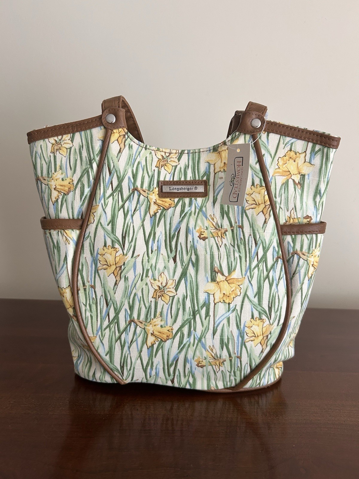 Longaberger Homestead Daffodil Tote