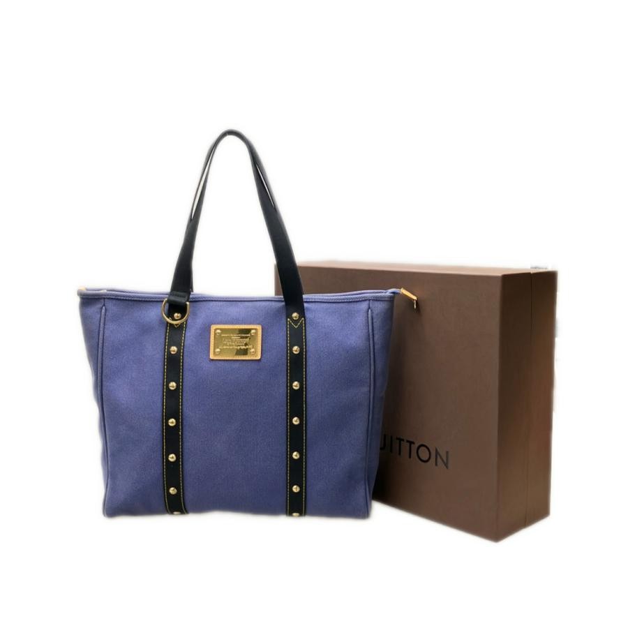 Louis Vuitton Antigua Canvas Tote Bag Blue GM Women Pre-owned From Japan