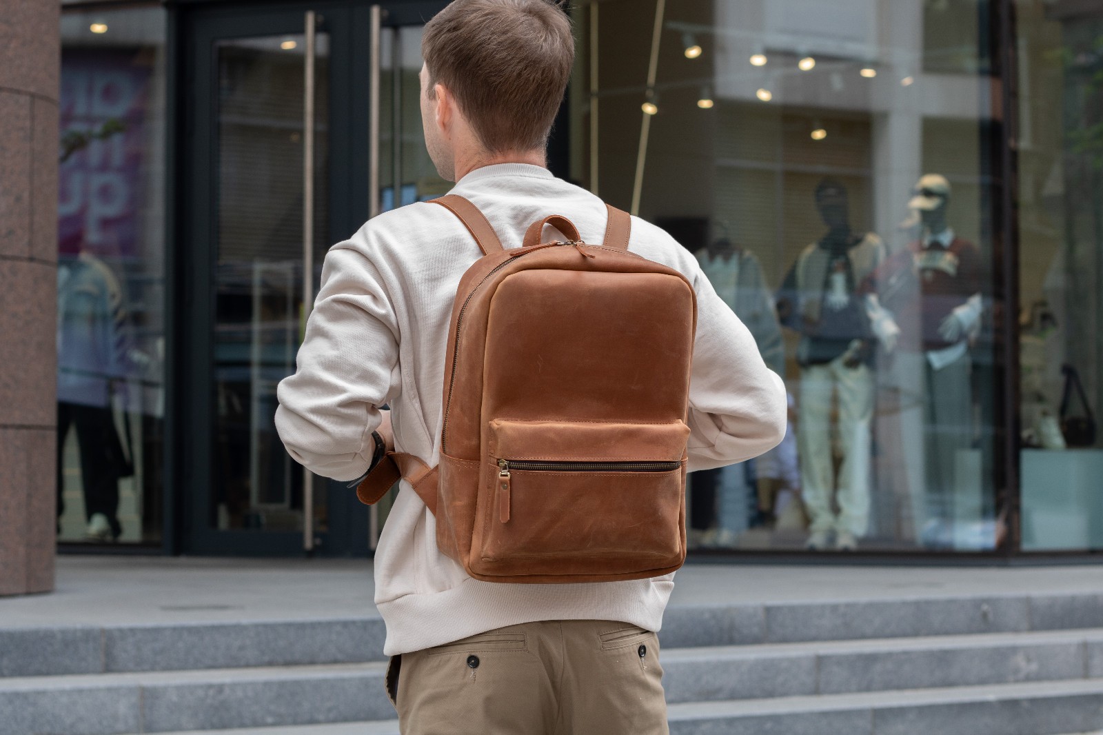 Genuine leather backpack purse handbag new
