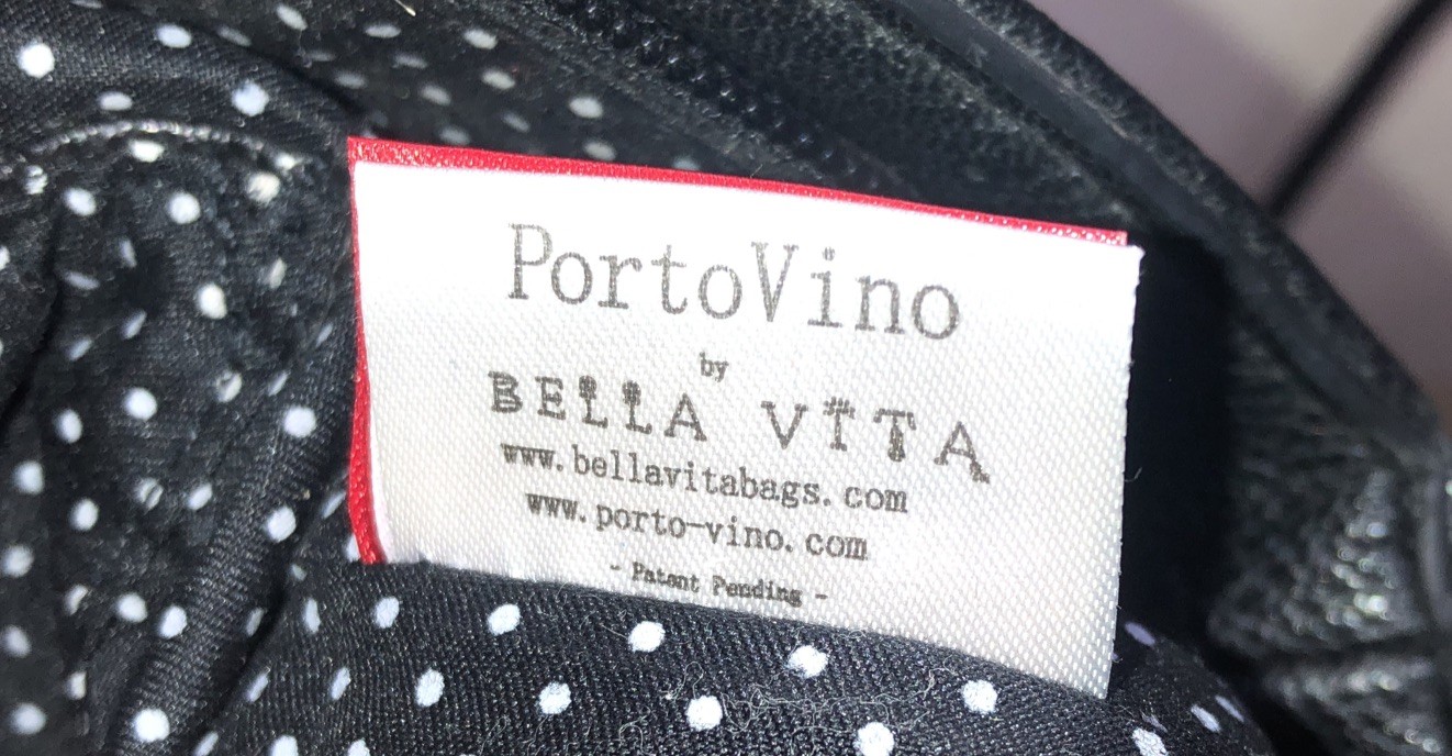 Porto Vino Wine Bag Purse (Black) Porto Vino Bag 1.5L Insulated Party Tote