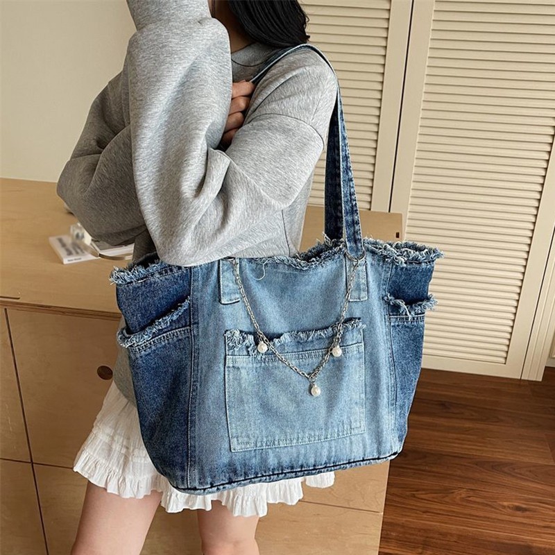 Women’s Casual Denim Handbag Tote Bags Fashion Satchels Shoulder Bags