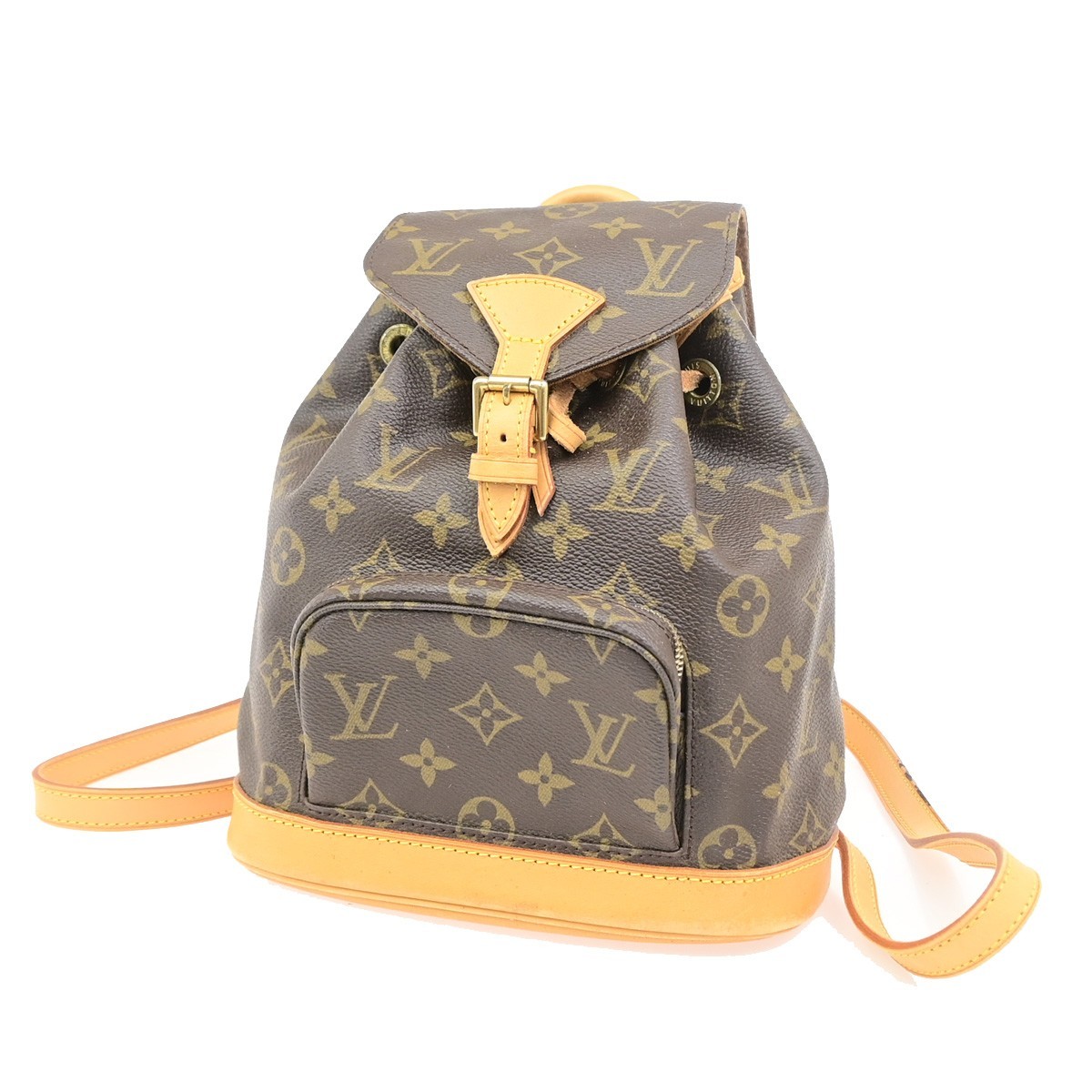 LOUIS VUITTON Mini Montsouris Backpack Bag Monogram Leather Brown M51137 98PA148
