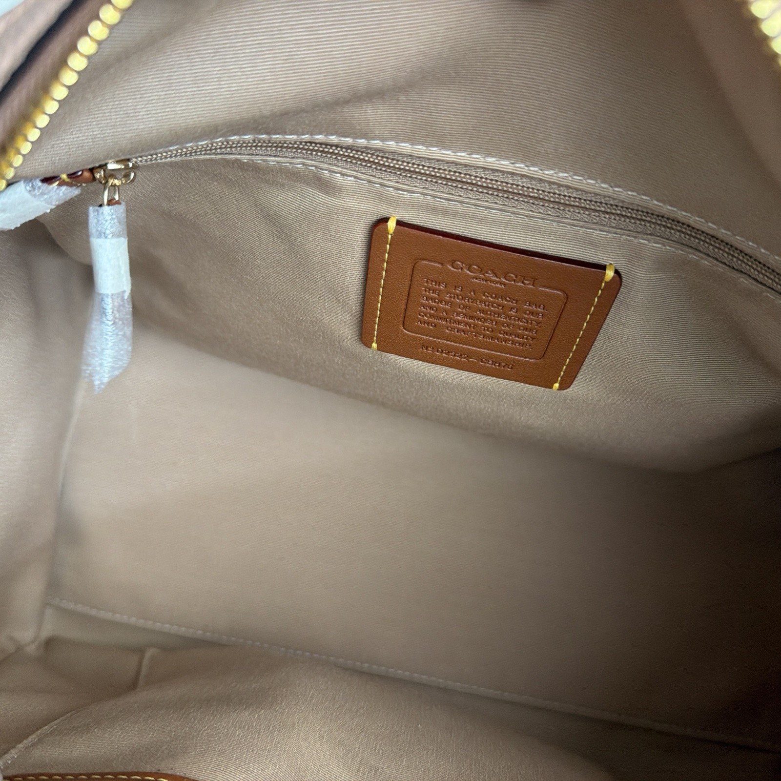 Coach Large Rowan Limited Edition Cream *SEASHELL CHARM NOT INCLUDED*