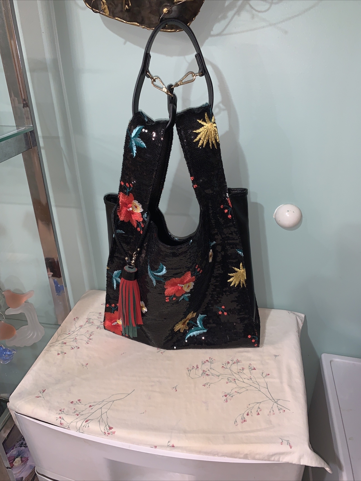 Sharif 1827 Magic Sequin Embellished Hobo Shopper New Sold Out Online