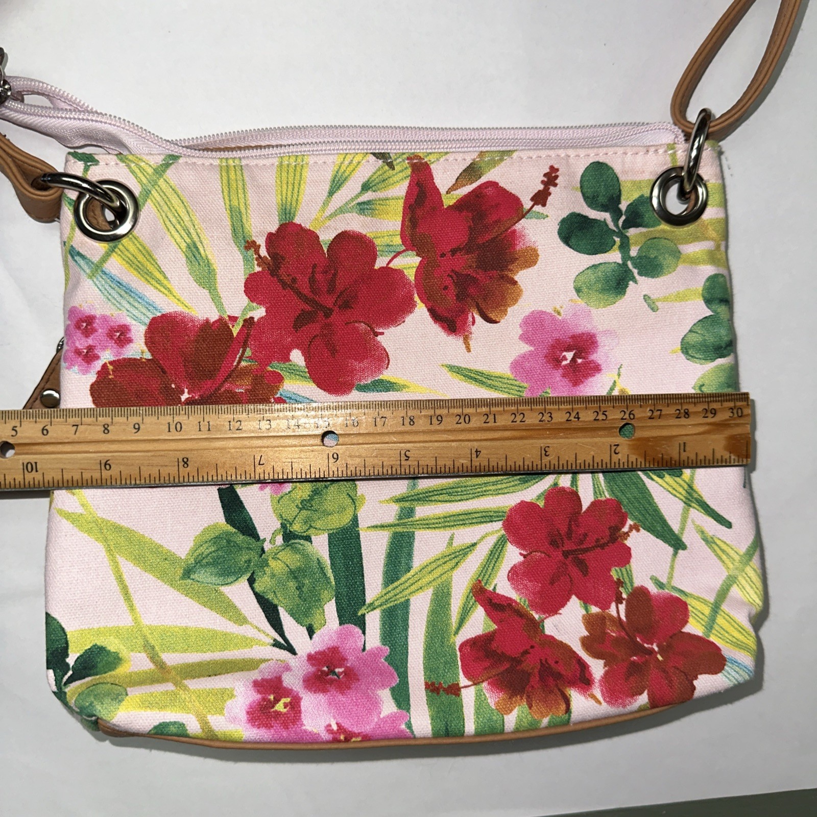 Rosetti Women’s Floral Print Multi Pocket Over The Shoulder Small Purse