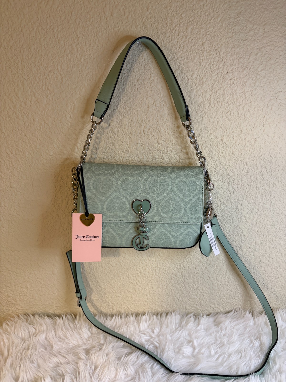 Juicy Couture Bubble Pop Frost Green Crossbody Shoulder Bag NWT