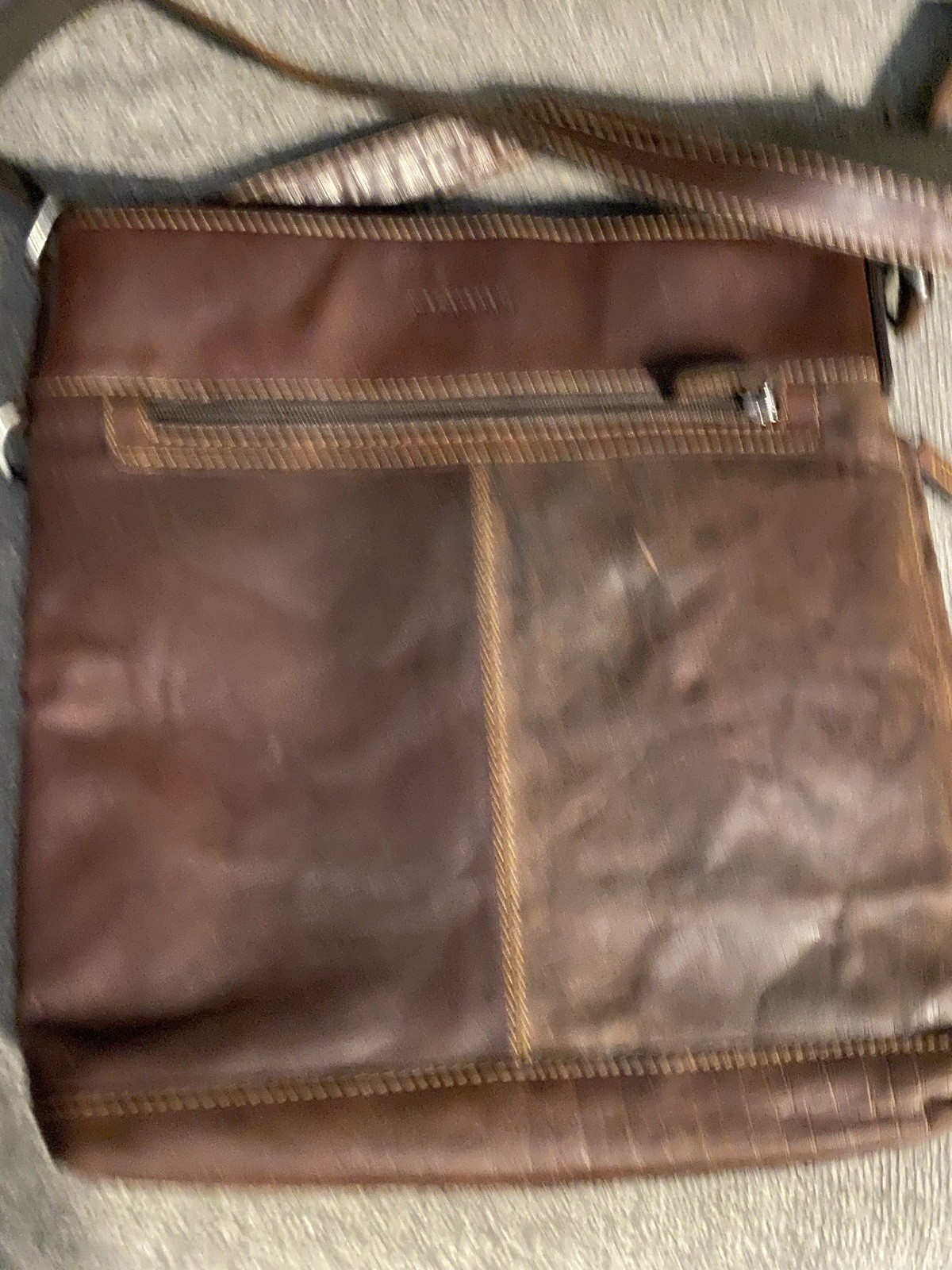 $240 Jack Georges Voyager Handmade Buffalo Leather Crossbody Bag – Brown
