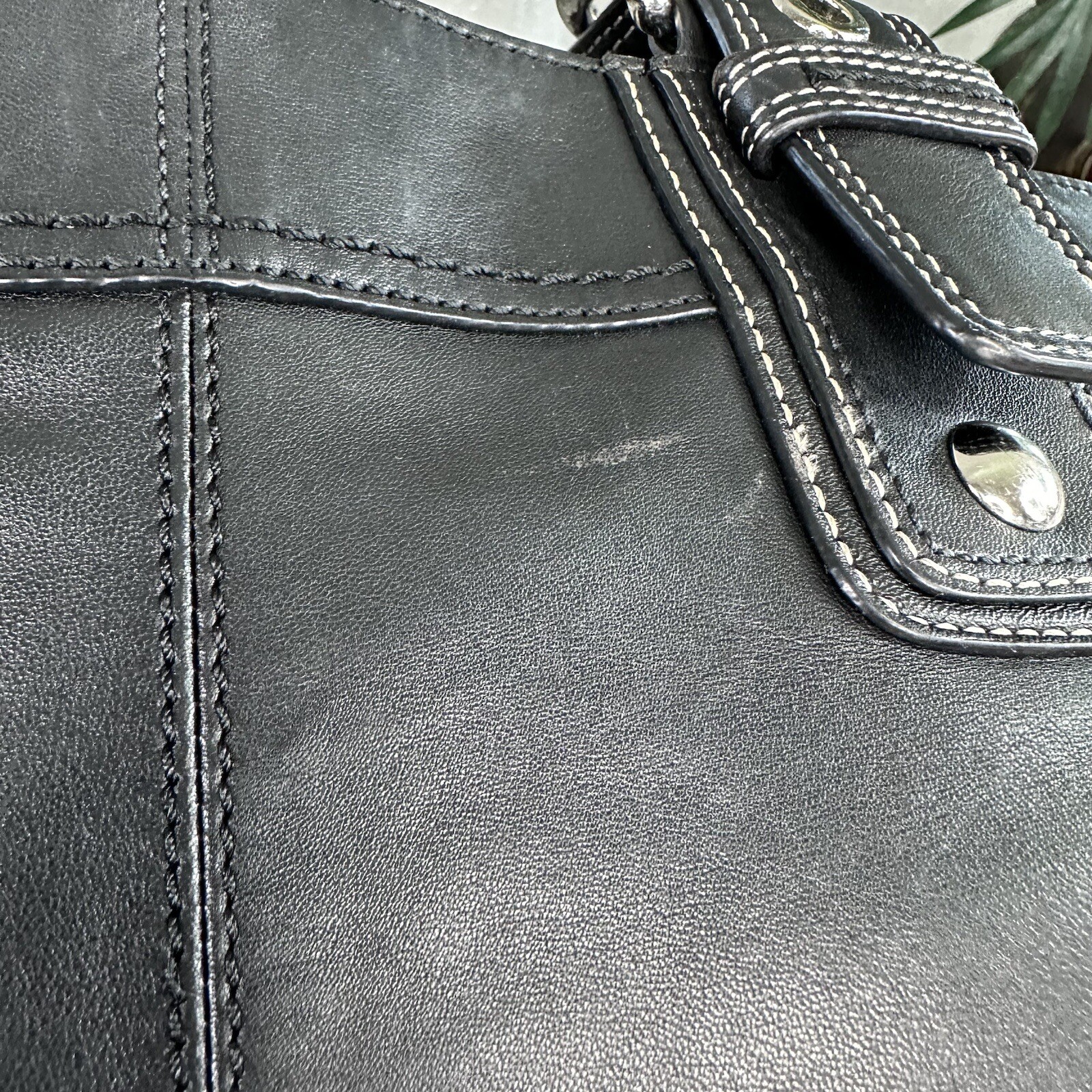 Coach Soho Pleated North South Tote F15045 And Trifold Wallet Set SV/Black