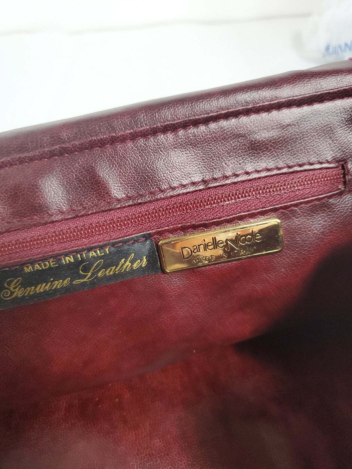 Danielle Nicole Crossbody Drawstring woman Leather Purse 6.4x11x5″Made In Italy