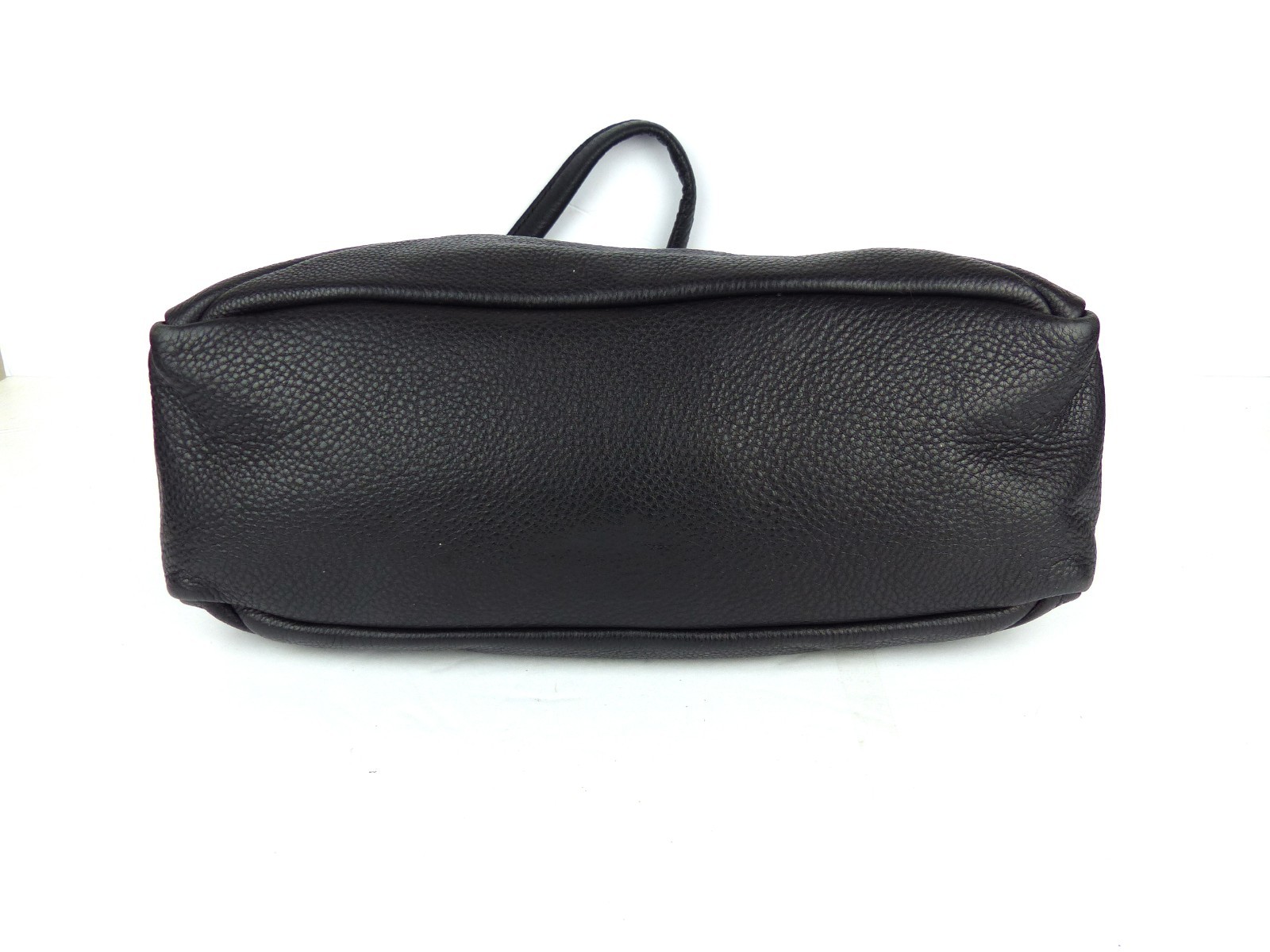Calvin Klein Black Pebbled Leather Shoulder Bag Hobo Purse Slouchy Zip Y2K