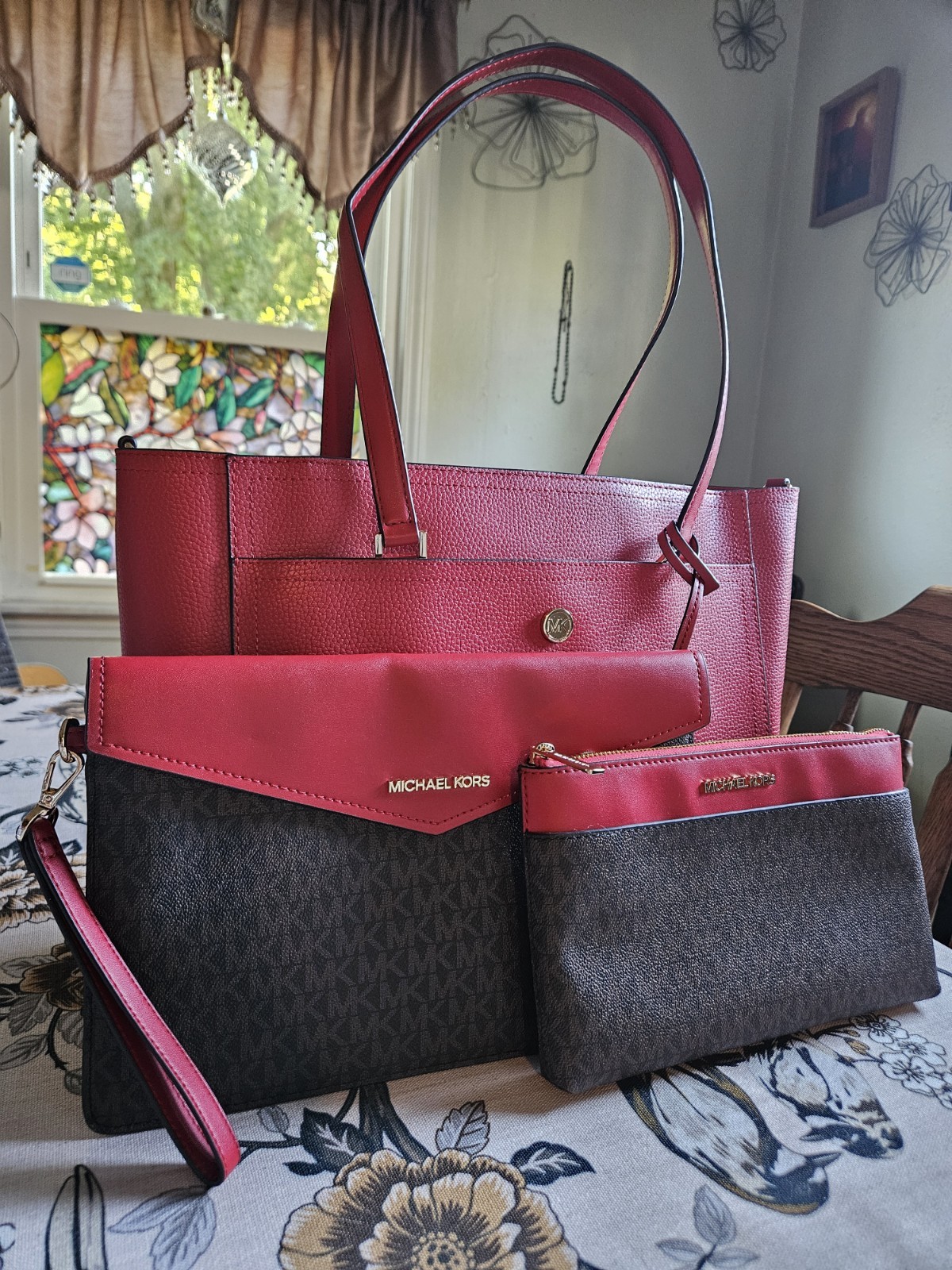Michael Kors Maisie Large Pebbled Leather 3-in-1 Tote Bag Brand New with Tag