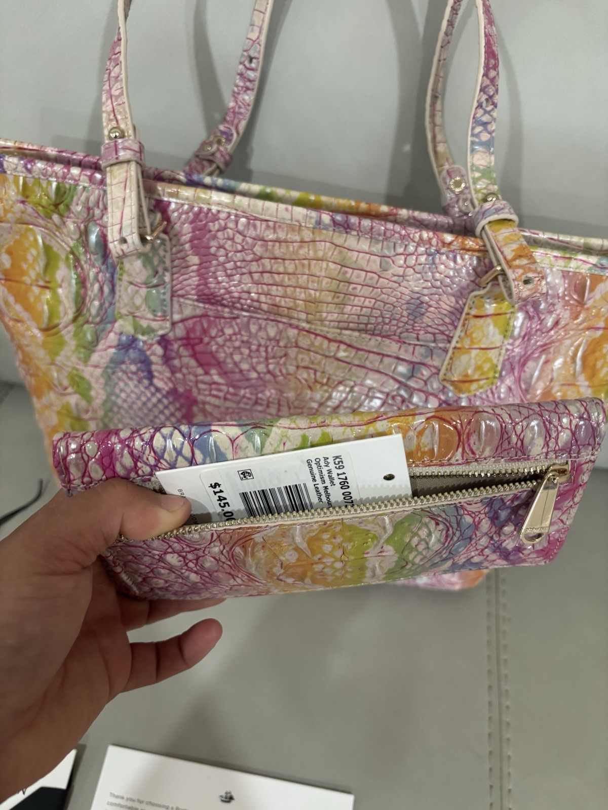 BRAHMIN Medium Asher Optimism Melbourne Genuine Leather Shoulder Bag With Wallet