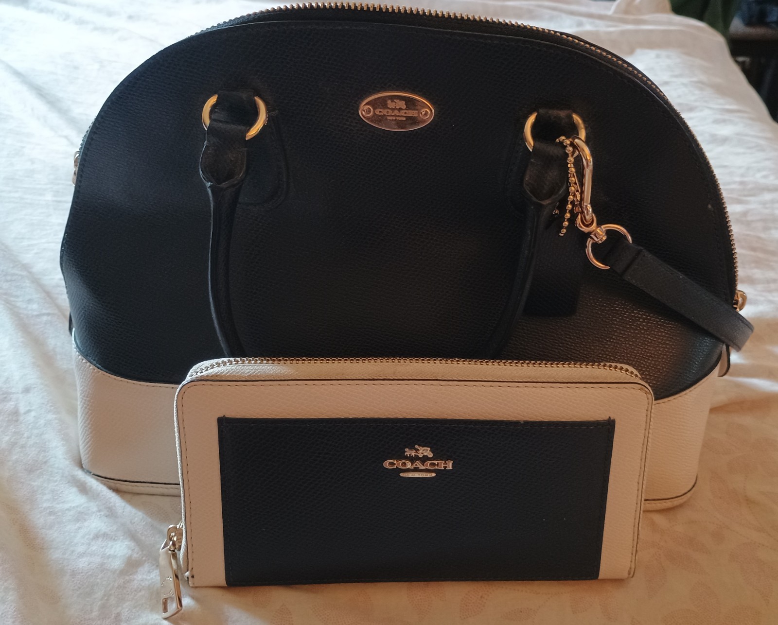 Coach purse and matching wallet